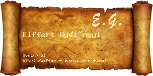 Eiffert Gyöngyi névjegykártya